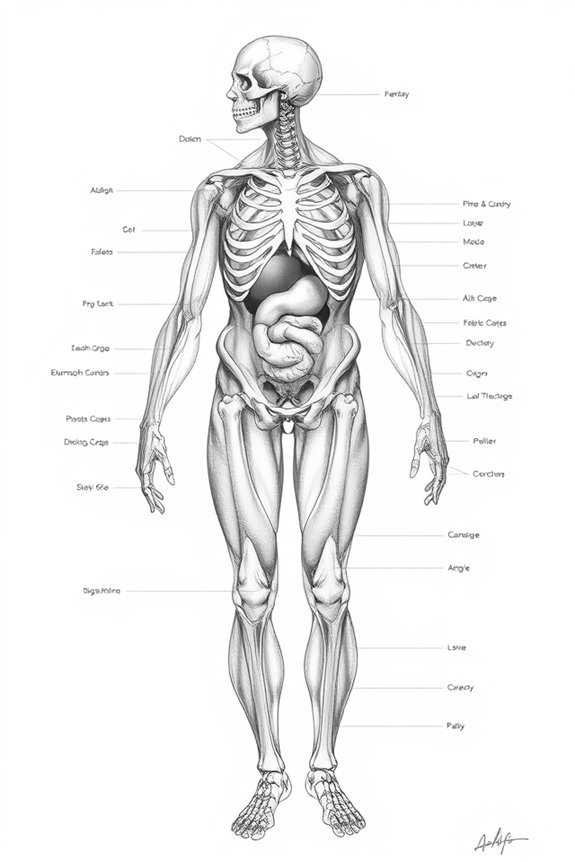 realistic human anatomy sketch