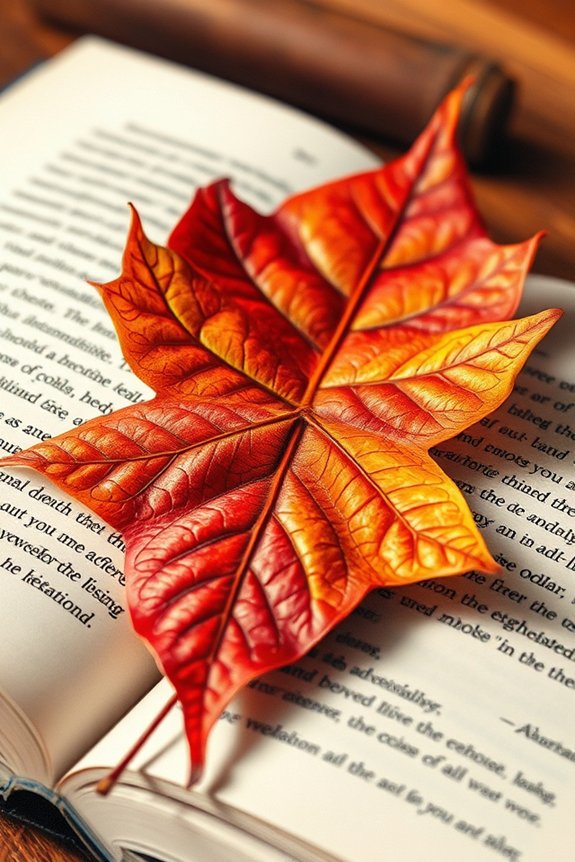 realistic leaf book drawing