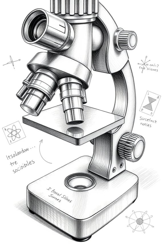 realistic microscope drawing project
