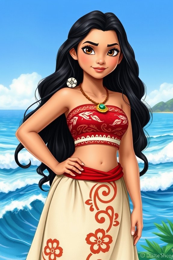 realistic moana portrait drawing