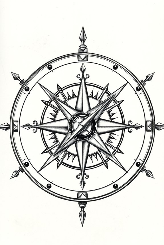 realistic navigational symbol drawing