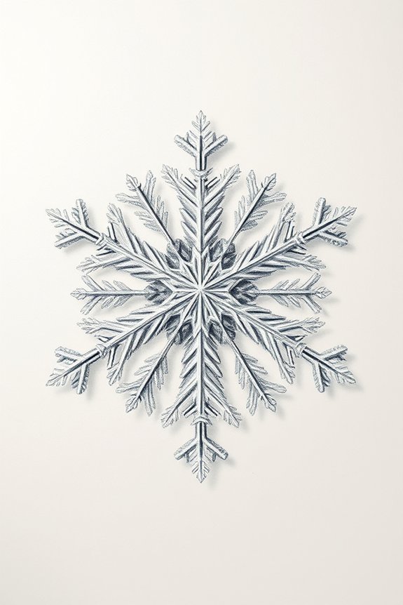realistic snowflake drawing project