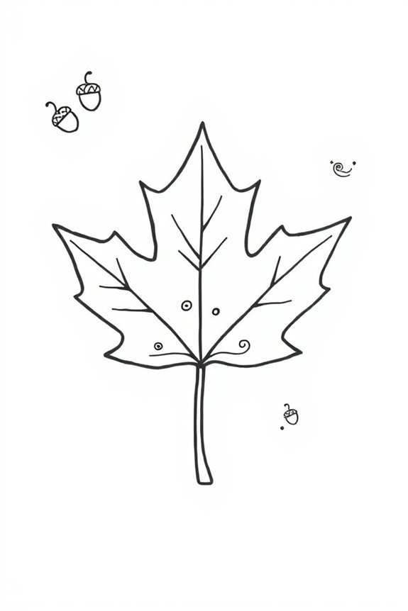relaxing maple leaf doodle