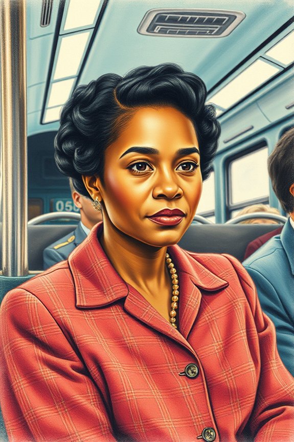 rosa parks color pencil art