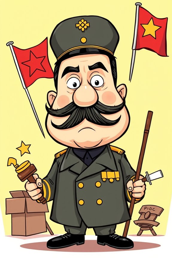 satirical hitler cartoon drawing