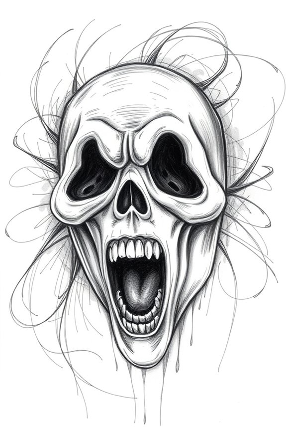 scream mask sketch project