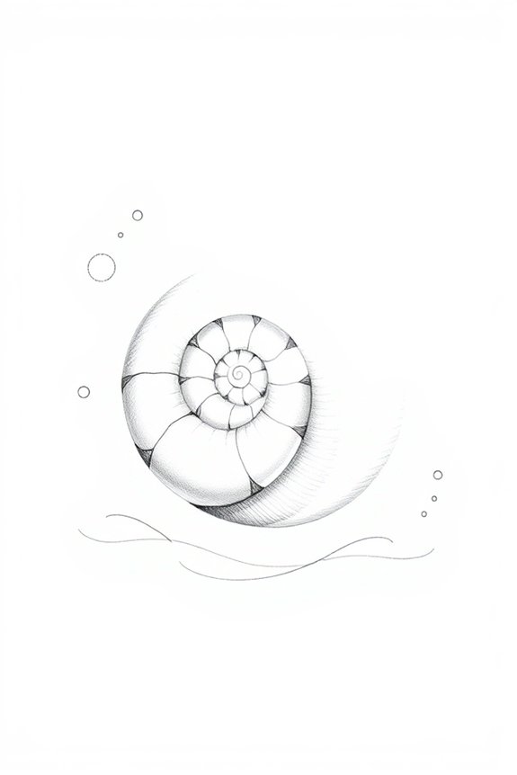 seashell drawing creative activity