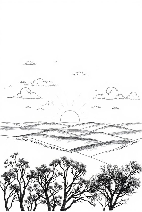 serene nature through minimalism