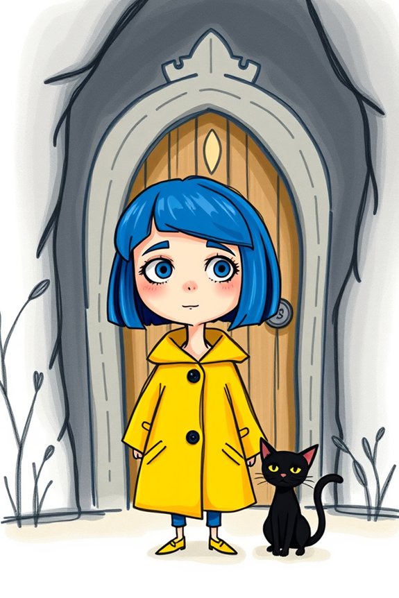 simple coraline character illustration