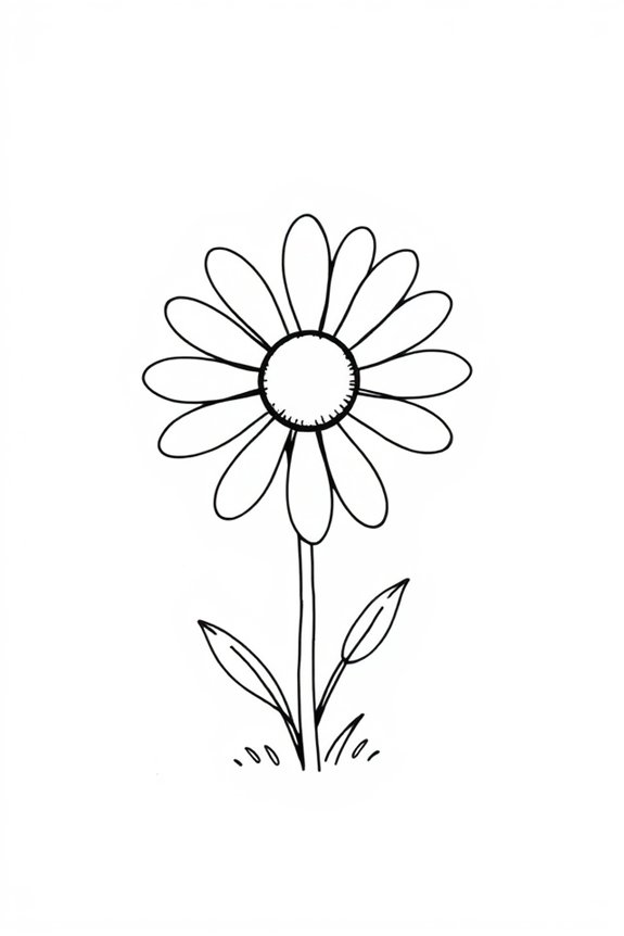 simple daisy drawing project
