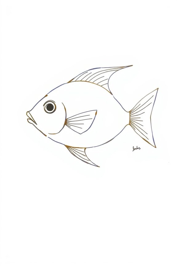 simple fish drawing project