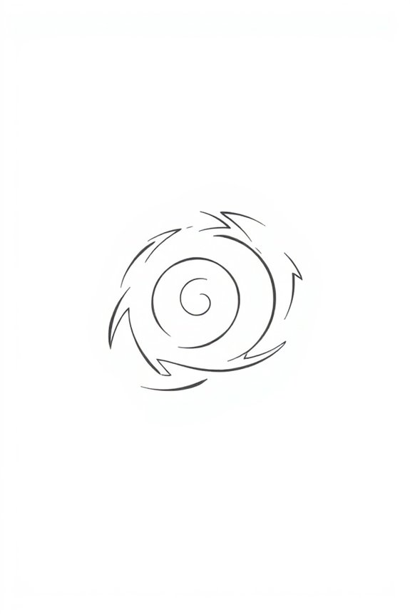 simple minimalist hurricane drawing