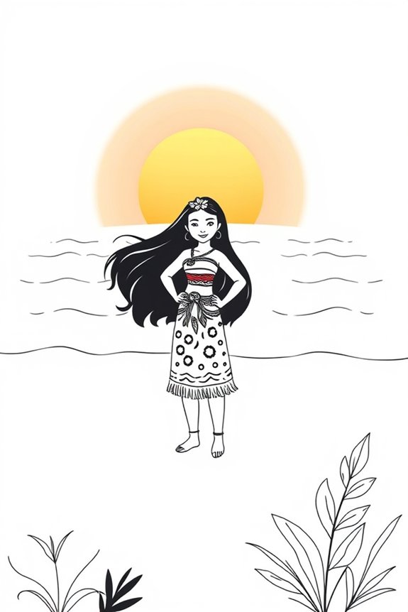 simple moana drawing project