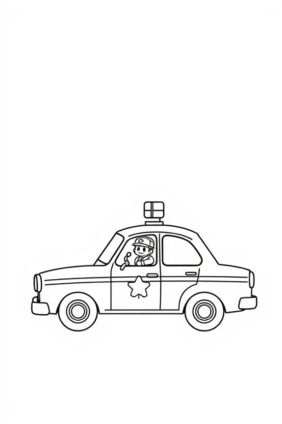 simple police car drawing