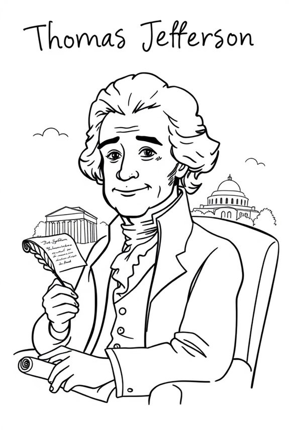 simple thomas jefferson doodle