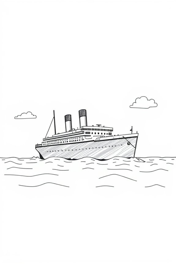 simple titanic drawing project
