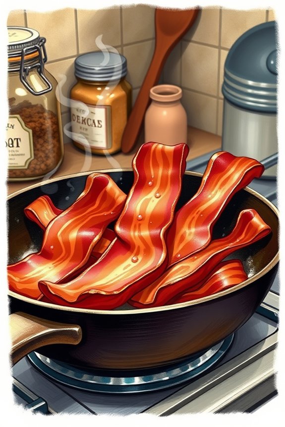 sizzling bacon texture realism