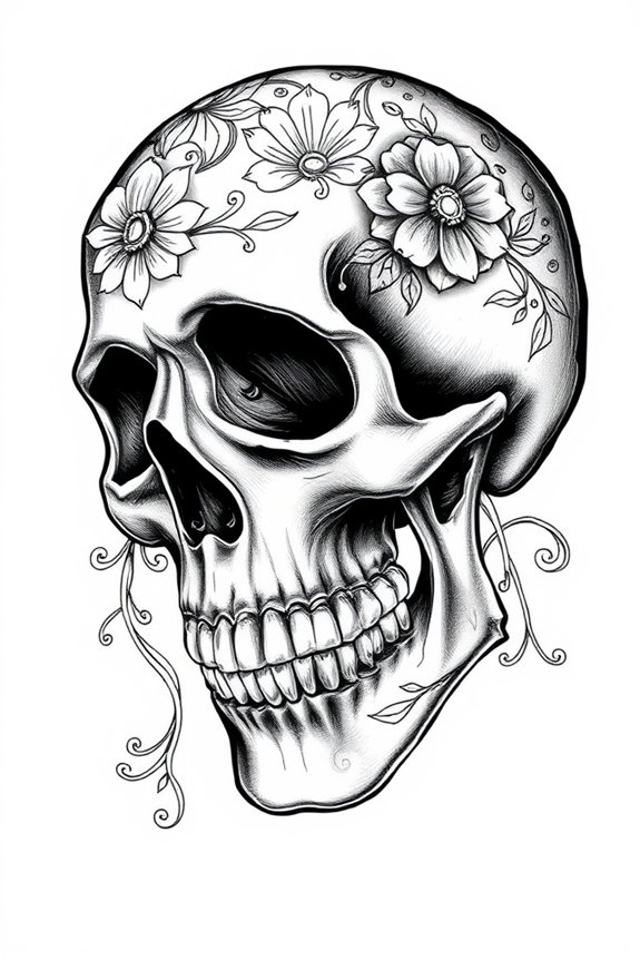 skeleton head drawing techniques