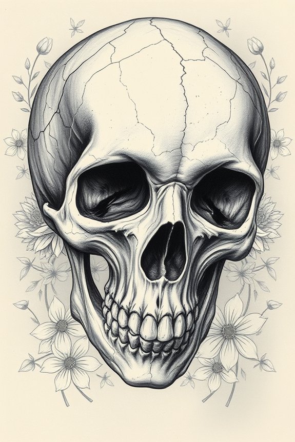 skeleton head drawing techniques