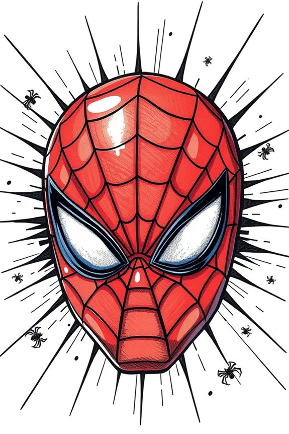 spider man mask drawing project