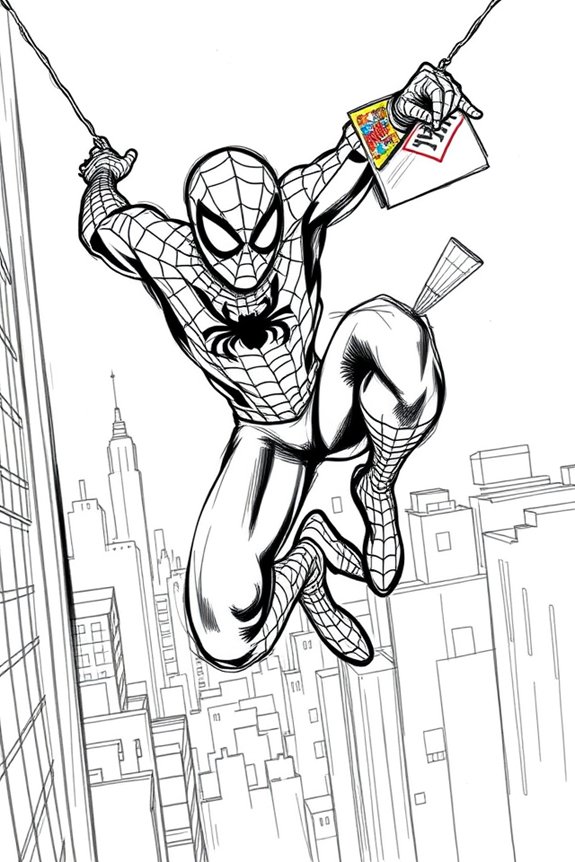 spiderman comic book sketch