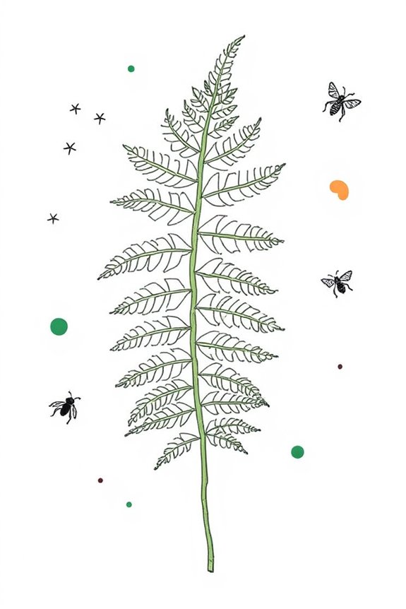 spontaneous fern drawing project