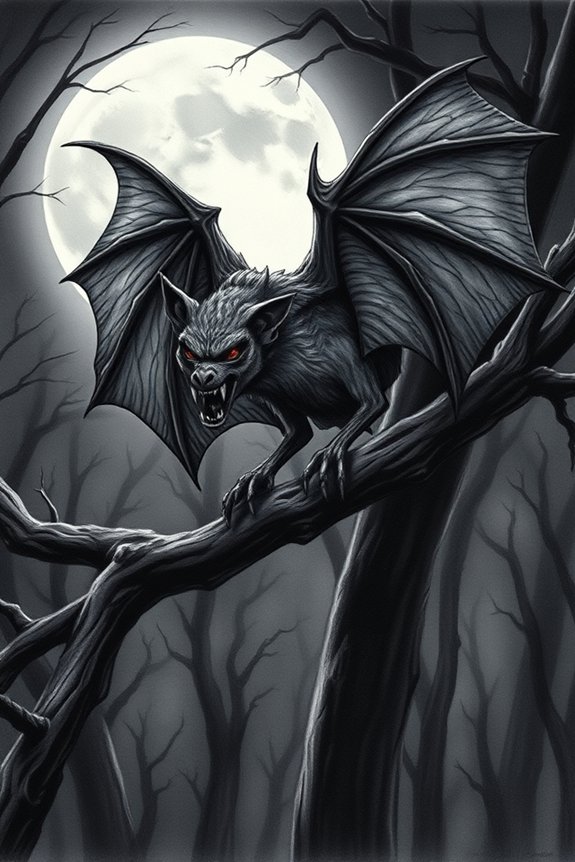 spooky vampire bat artistry