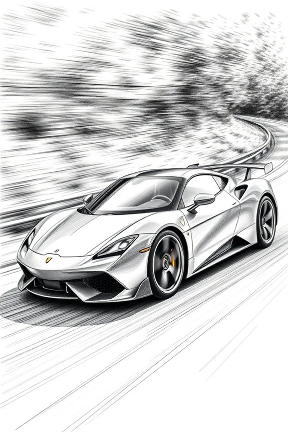 sports car in motion