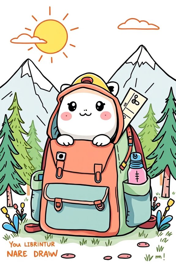 squishmallow backpack adventure drawing