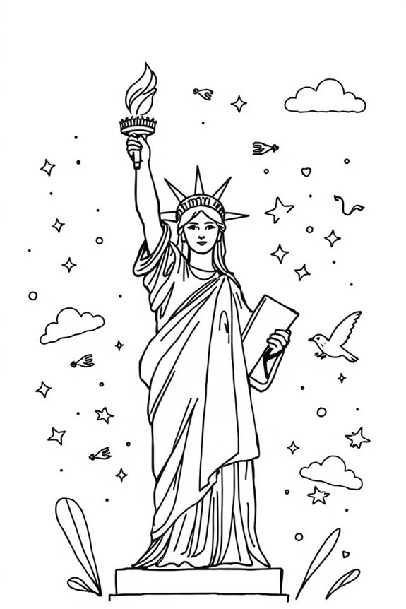 statue of liberty drawing project