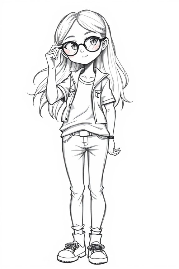 stylish girl with sunglasses