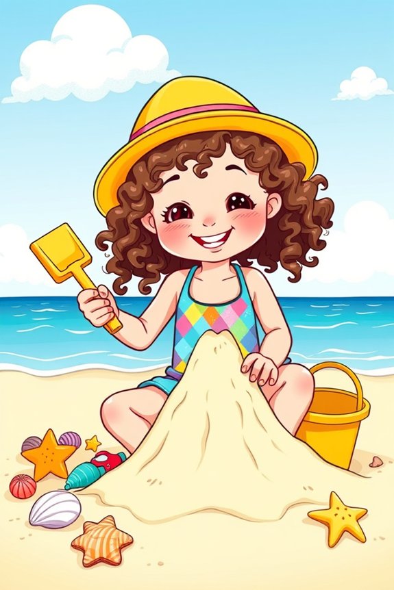 summer beach sandcastle joy