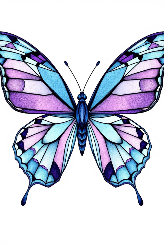 symmetrical vibrant butterfly design