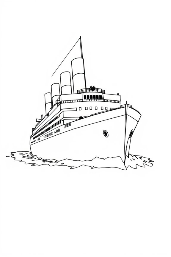titanic line drawing challenge