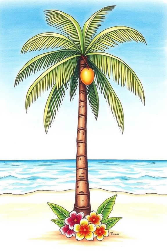 tropical drawing project idea