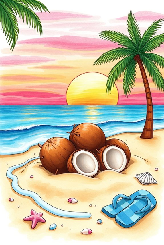 tropical paradise drawing project