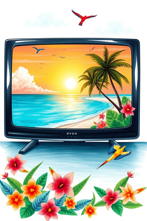 tropical scene art project