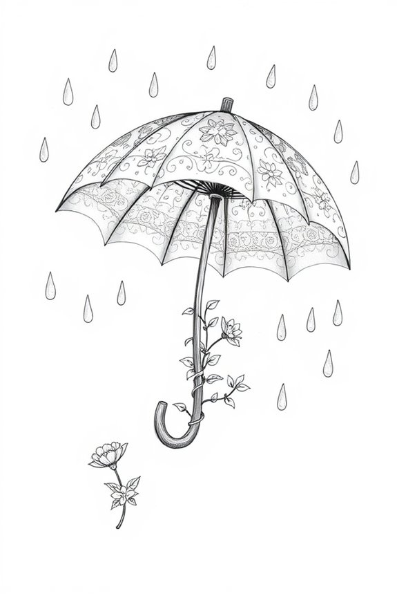umbrella drawing project idea