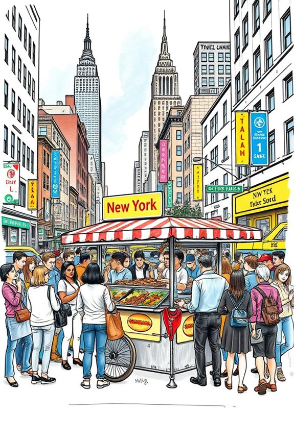 urban culinary culture illustration
