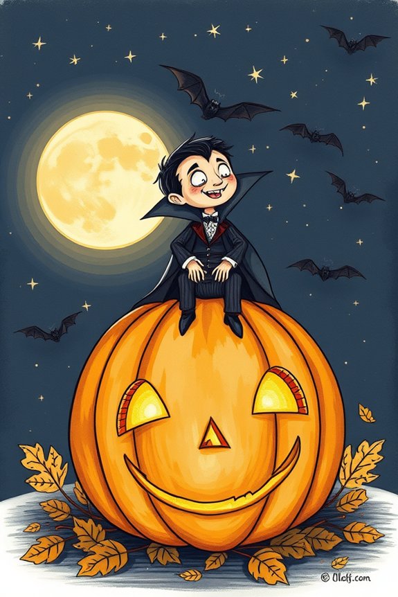 vampire themed halloween artwork