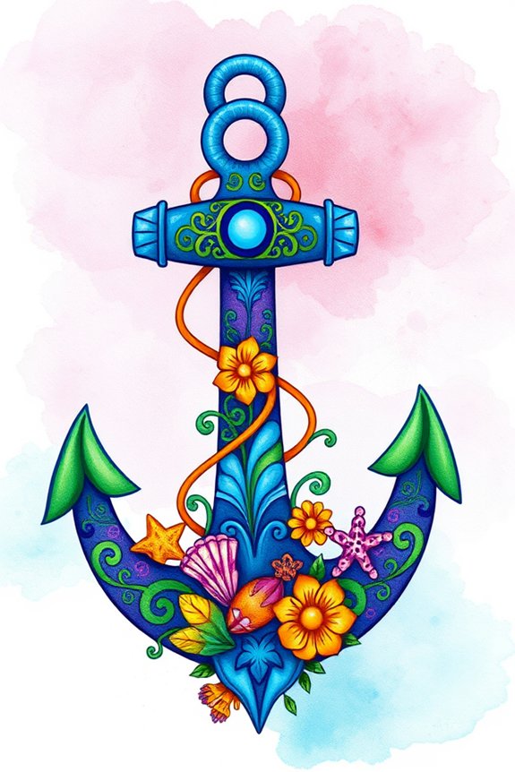 vibrant anchor drawing project