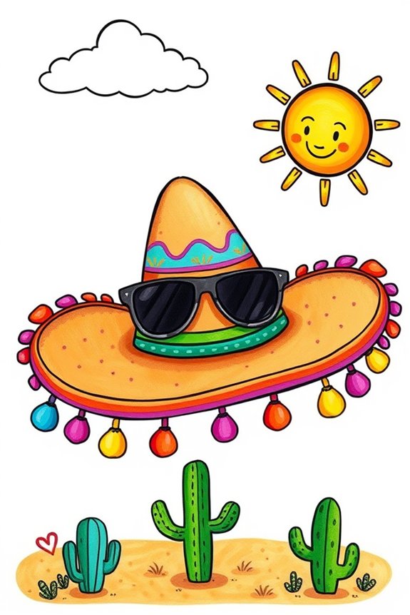 vibrant and playful sombrero