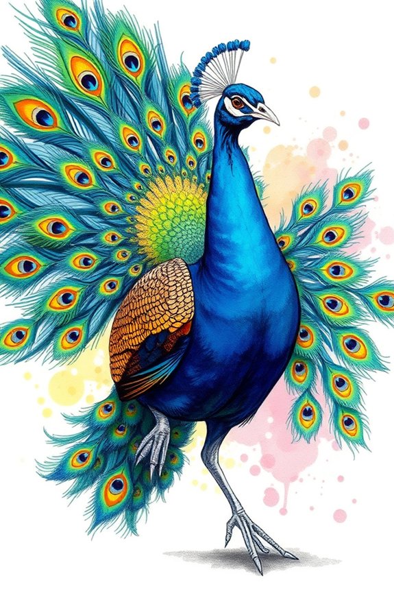 vibrant animal pose drawing