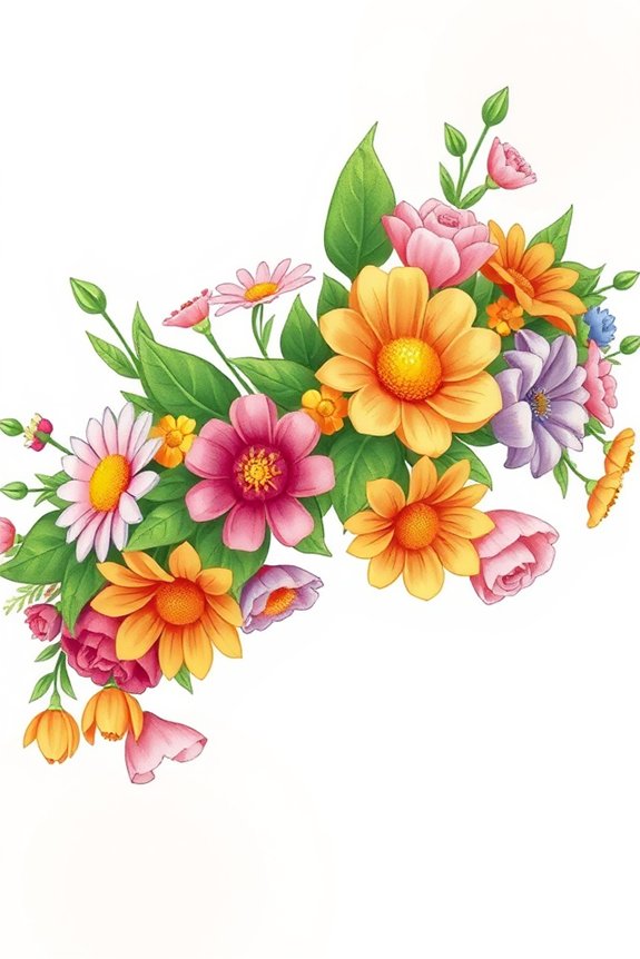 vibrant animated flower crown