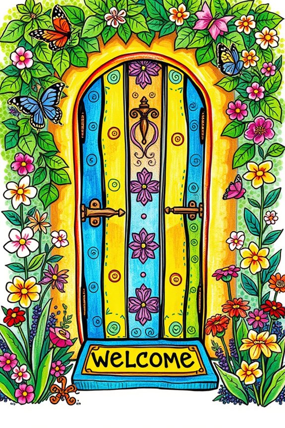 vibrant artistic door designs