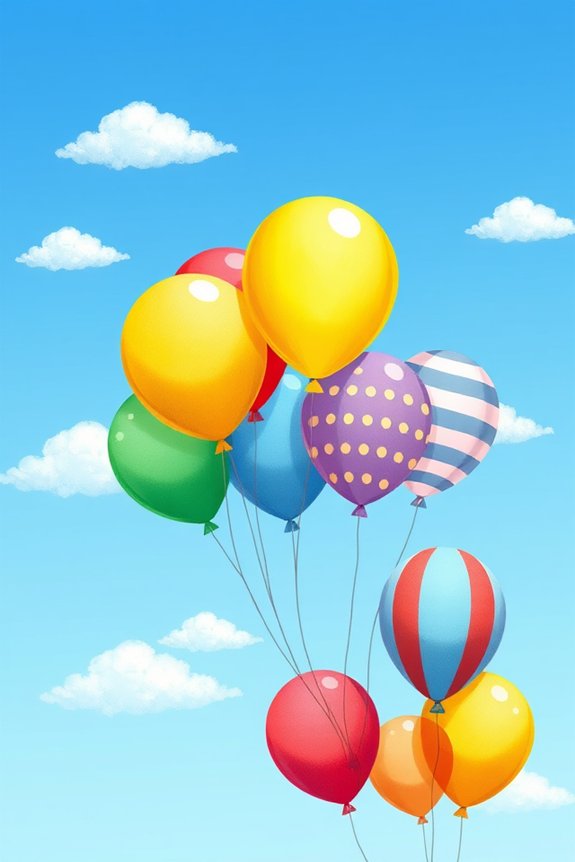 vibrant balloon drawing project