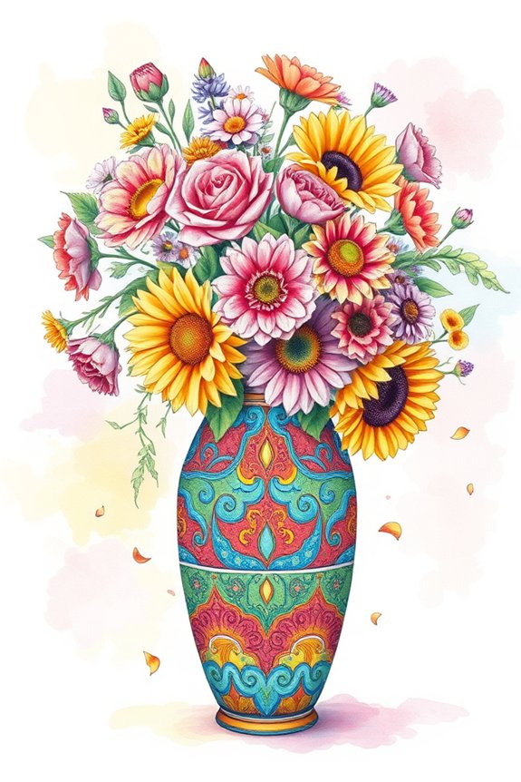 vibrant color pencil artwork