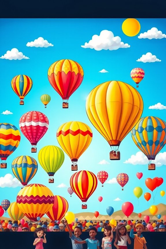 vibrant festive balloon art