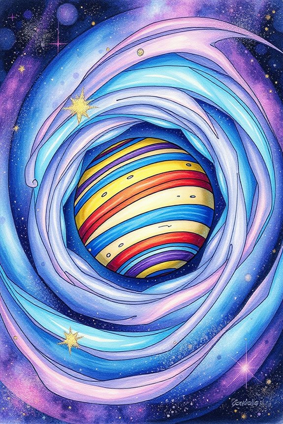 vibrant galaxy swirl artwork