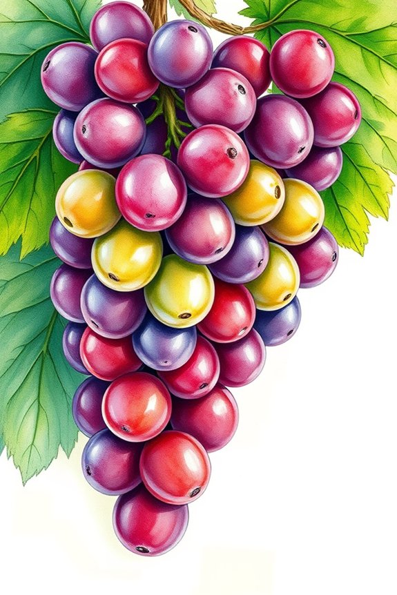 vibrant grape drawing project